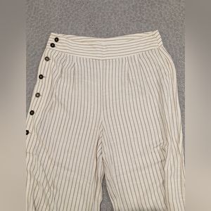 Anthropologie striped wide leg pants